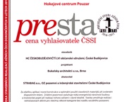PRESTA JIŽNÍ ČECHY 2010-2012 - Cena vyhlašovatele CSSI